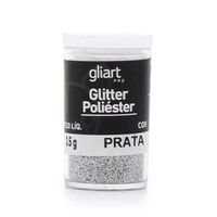 Glitter Poliéster 3,5g - Gliart Prata