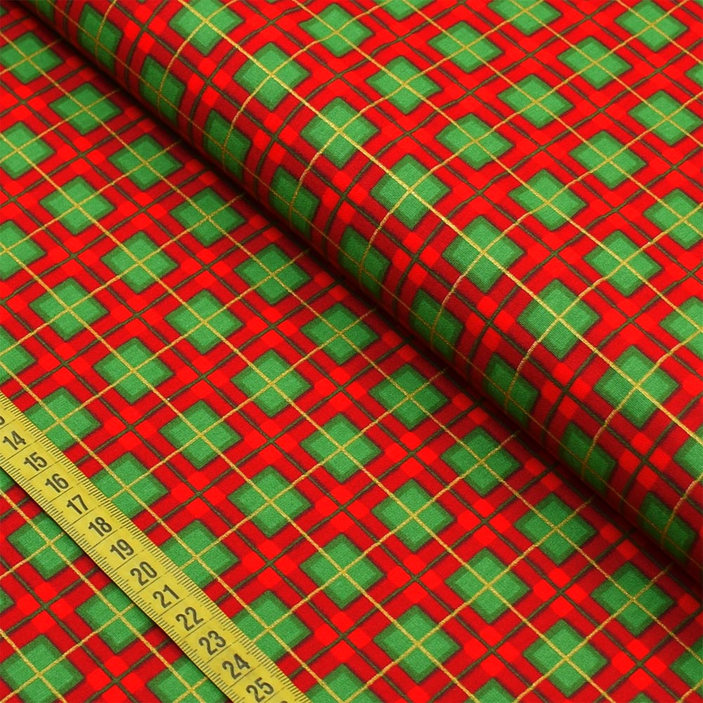 Tecido Xadrez Tartan Caramelo da Fuxicos em Kit de 30x70cm - Bazar Horizonte