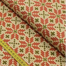 Tecido Estampado para Patchwork - Natal : Flocos Tricô 2518 (0,50x1,50)