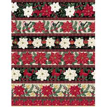 Tecido Estampado para Patchwork - Natal : Barrado Flor de Natal 2521 (0,50x1,50)