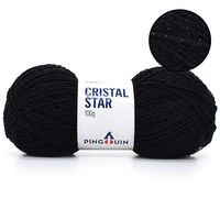 Fio Cristal Star Pingouin 100g 100 preto