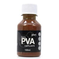 Tinta PVA Cintilante 100ml - Gliart 077 - chocolate