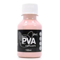 Tinta PVA Cintilante 100ml - Gliart 089 - rosa claro