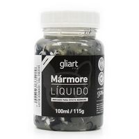 Tinta Mármore Líquido 100ml - Gliart Preto via láctea