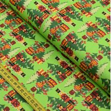 Tecido Estampado para Patchwork - Natal By Peter Paiva : Quebra Nozes Fundo Verde (0,50x1,40)