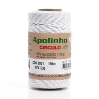 Barbante Apolinho nº 4 100g 8001 branco