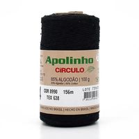 Barbante Apolinho nº 4 100g 8990 preto