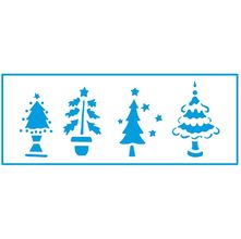 Stencil Natal Litoarte 6,5x17 cm - STNP-001 Pinheiro