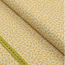 Tecido Blend de Linho Para Patchwork - Florzinhas Amarelas (0,50x1,50)
