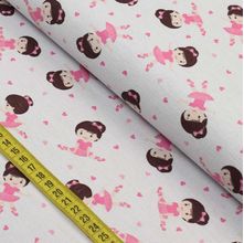 Tecido Flanela Estampada - Bailarina (0,50x0,78)