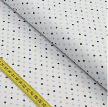 Tecido Flanela Estampada - Poá Azul  (0,50X0,78)