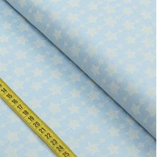 Tecido Estampado Para Patchwork - Doce de Coco : Estrelinhas Azul Bebê (0,50x1,40)