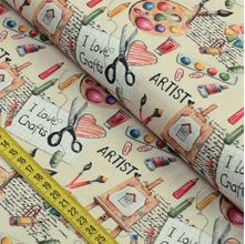 Tecido Estampado Para Patchwork - Minhas Artes (0,50x1,40)