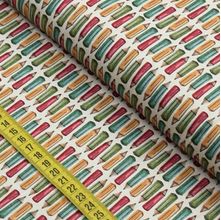 Tecido Estampado Para Patchwork - Minhas Artes : Mini Lápis de Cor (0,50x1,40)