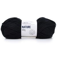 Fio Nature Pingouin 100g - 100% Algodão 0100 preto