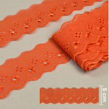 Bordado Inglês 5,0 cm CTB 134 Laranja - 13,7 Metros