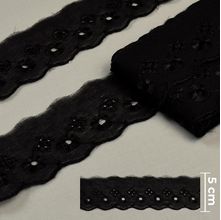 Bordado Inglês 5,0 cm CTB 134 Preto - 13,7 Metros