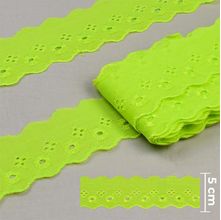 Bordado Inglês 5,0 cm CTB 134 Verde Neon - 13,7 Metros
