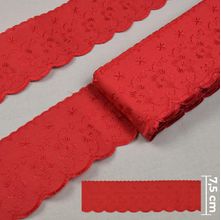 Bordado Inglês BP018 014 Vermelho - 7,5 cm