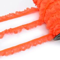 Renda de Nylon Franzida Najar 21mm - 50 Metros 40 laranja neon