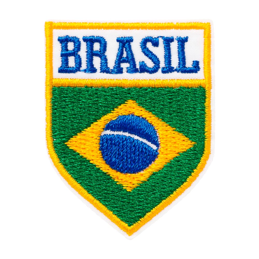 Aplicação Termocolante Brasão Bandeira do Brasil II 4,1 x 5,2cm - 6  unidades - Bazar Horizonte