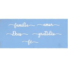 Stencil Arte Fácil 12 x 28cm - ST-389 Família, Amor, Gratidão