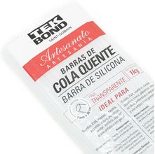 Bastão de Cola Quente Fino Transparente TekBond 1kg