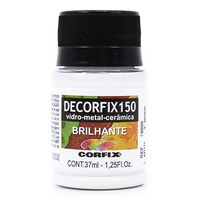 Tinta Decorfix 150 Brilhante 37ml - Metal, Vidro e Cerâmica 301 branco