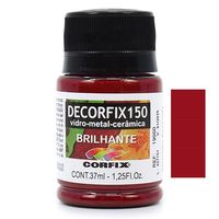 Tinta Decorfix 150 Brilhante 37ml - Metal, Vidro e Cerâmica 437 vermelho escarlate