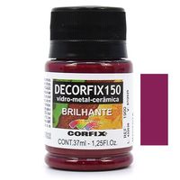 Tinta Decorfix 150 Brilhante 37ml - Metal, Vidro e Cerâmica 339 magenta