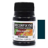 Tinta Decorfix 150 Brilhante 37ml - Metal, Vidro e Cerâmica 382 azul petróleo