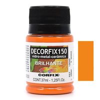 Tinta Decorfix 150 Brilhante 37ml - Metal, Vidro e Cerâmica 430 amarelo açafrão