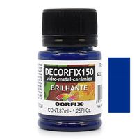 Tinta Decorfix 150 Brilhante 37ml - Metal, Vidro e Cerâmica 436 azul cyan