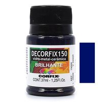 Tinta Decorfix 150 Brilhante 37ml - Metal, Vidro e Cerâmica 435 azul azurita