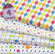 Kit de Tecido Colorful (50x150) 4 Estampas