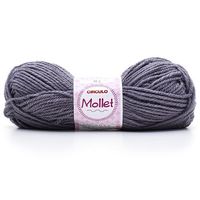 Lã Mollet 40g - Cores 2023 8098 cinza asfalto