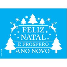 Stencil Opa 15 X 20 cm - Feliz Natal III - 3289