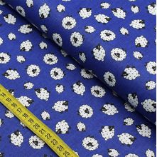 Tecido Estampado para Patchwork - Essentials Ovelhas Fundo Azul (0,50x1,40)