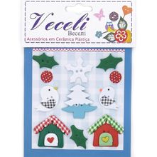 Botão Feito a Mão Veceli - Kit Natal Família