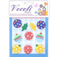 Botão Feito a Mão Veceli - Kit Bola Natal