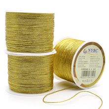 Cordão Metalizado 1mm Ouro 100 metros - NYBC