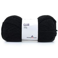 Lã Club Pingouin 100g - Saldão 0100 preto