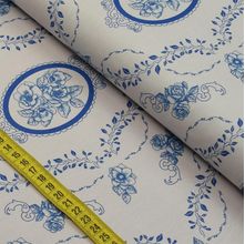 Tecido Estampado para Patchwork - Provençal : Camafeu Azul (0,50x1,40)