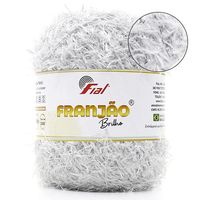 Barbante Franjão Fial Brilho n°6 03p branco com prata