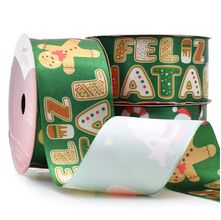 Fita de Cetim Natal Coleção Kids 38mm com 10 Metros - 673 Feliz Natal Ginger