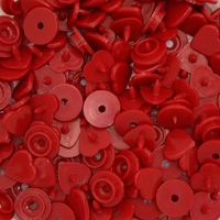 Botão de Pressão Coração Plástico Ritas 12mm - 50 Unidades Vermelho