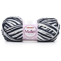 Lã Mollet Mesclado 100g 9016 zebra