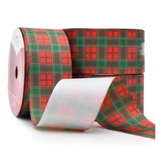 Fita de Cetim Natal Coleção Tradicional 38mm com 10 Metros - 262 Quadriculado