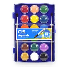 Aquarela em Pastilha CIS - 18 Cores