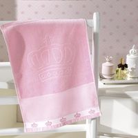 Toalha Lavabo Para Bordar Velour Jacquard Baby Classic - Döhler 2861 rosa